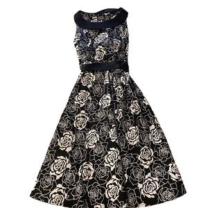 Hearts & Roses pinup swing dress L NEW